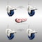 Service Caster 3 Inch 316SS Solid Polyurethane Wheel Swivel 1/2 Inch Stem Caster Set Lock Brake SCC-SS316TSTTL20S314-SPUS-121315-4 - alternate 3
